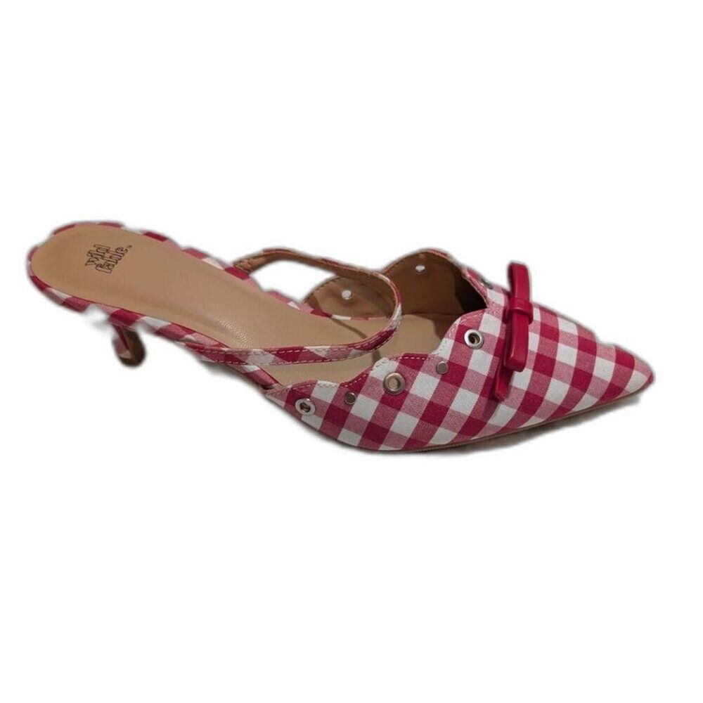 Women's Lysandra Gingham Eyelet Kitten Heels - Wild Fable- Shoes Size 6.5